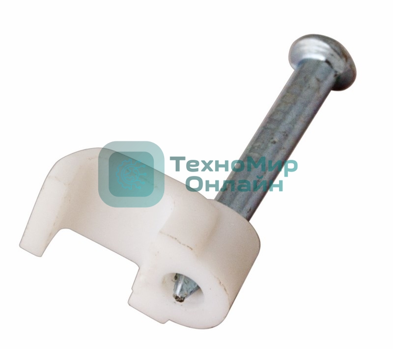 Крепеж кабеля плоский 12 х 6 мм, белый (упак. 50 шт) Rexant