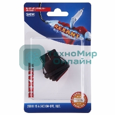 Выключатель клавишный Rexant 250V 15А (4с) ON-OFF красный с подсветкой, влагозащита (RWB-507) (в упак. 1 шт.)