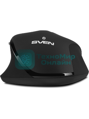 Мышь беспроводная SVEN RX-590SW черный, 1600 dpi, радиоканал, Bluetooth, USB, кнопки - 7