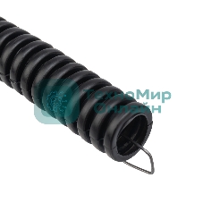 Труба гофрированная Rexant из ПНД, с зондом, черная, Ø20 мм, (бухта 50 м/уп.)