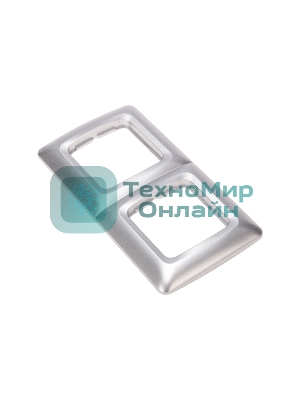 Рамка Kranz 2-я DEA горизонтальная Серебряный металлик