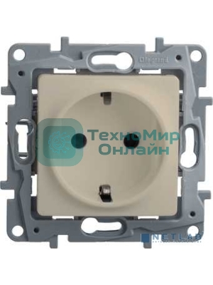 Розетка 2К+З винты, сл. кость ETIKA 