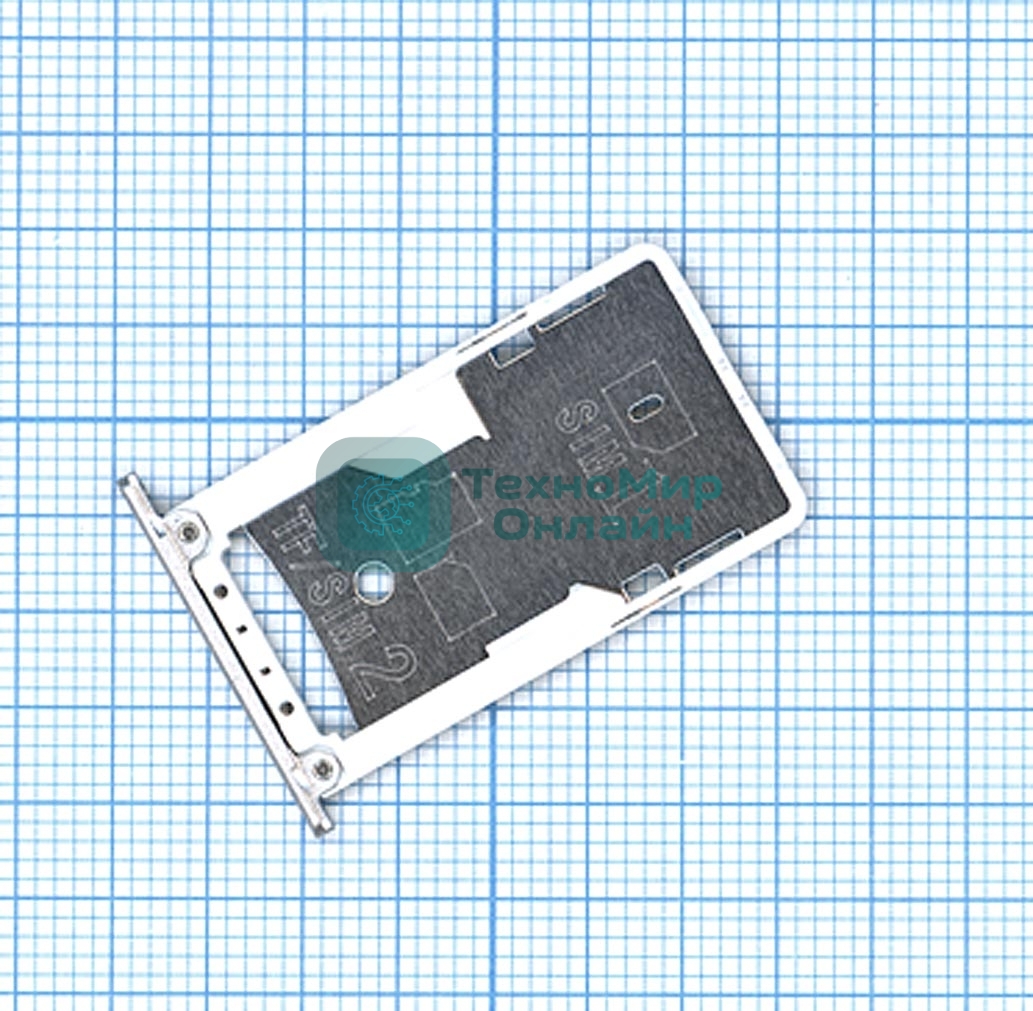 Лоток для SIM-карты Xiaomi Redmi Note 3 Pro Серебро