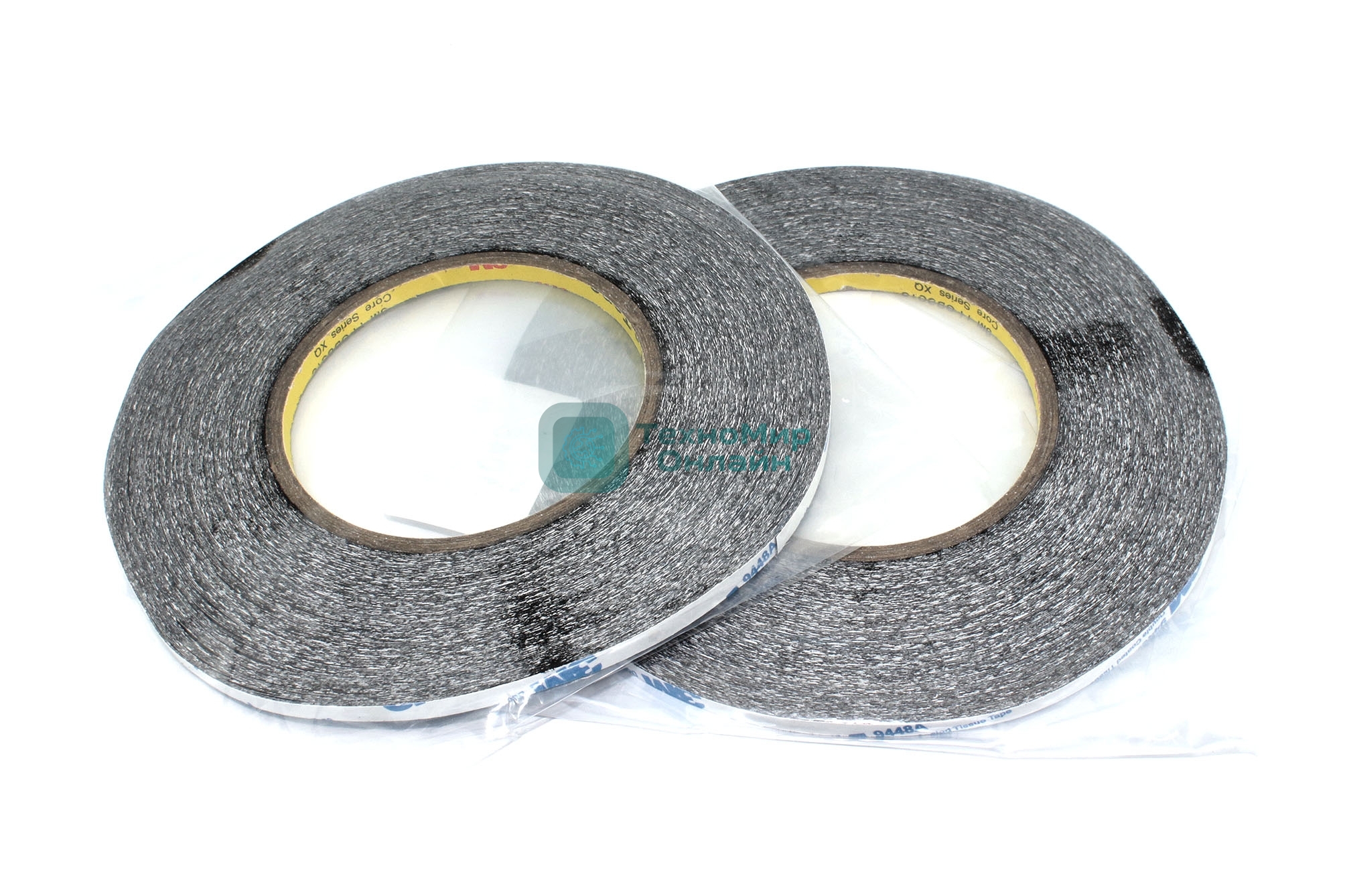 Скотч 3M двухсторонний для монтажа тачскринов, черный, ширина 5мм, длина 55м 2 шт