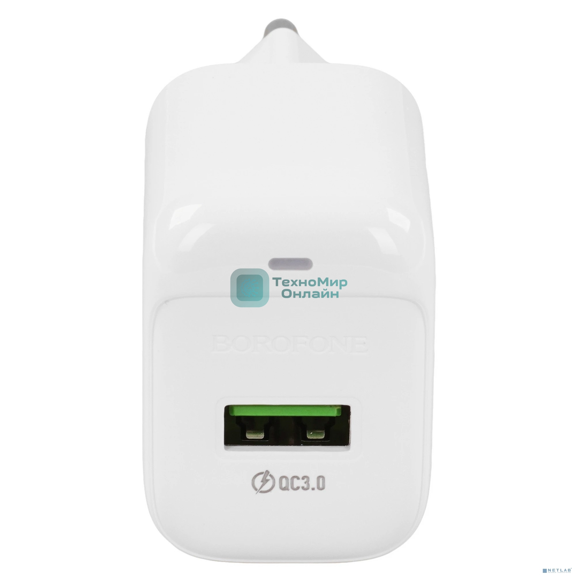 Сетевое зарядное устройство BOROFONE BAS42A + Кабель Type-C 1m/ QC 3.0/ 1 USB/ Выход: 18W/ White