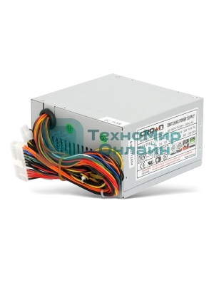 Блок питания CROWN CM-PS400W (20+4in, 80мм FAN, SATA*2, PATA(big Molex)*4, FDD*1, 4+4pin, Lines 1x12V OEM)