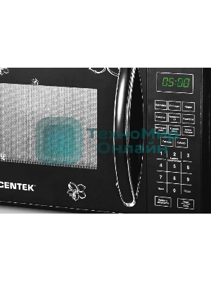 Микроволновая печь Centek CT-1579 черный, 20 л, 700 Вт, переключатели - сенсор