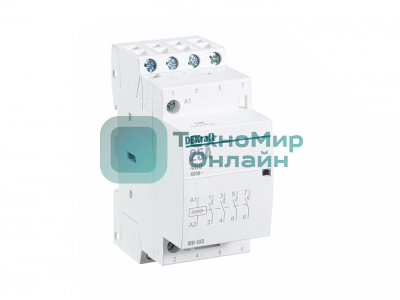 Контактор модульный МК-103 4НО 25А 230В DEKraft 18067DEK