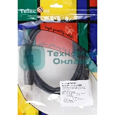 Кабель DisplayPort M-> HDMI M 4K@60Hz 1.8m Telecom,оплетка (TA561M-1.8M)