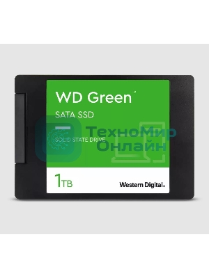 Накопитель SSD WD Green WDS100T3G0A, 1000Gb, SATA III, 2.5