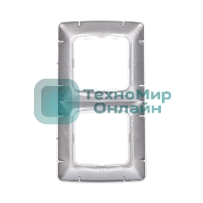 Рамка Kranz 2-я DEA горизонтальная Серебряный металлик