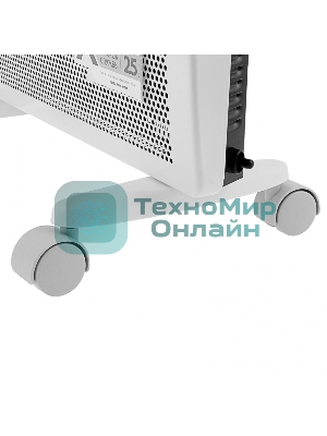 Конвектор электрический гибридный Denzel HybridX-1000 белый, 1000 Вт, 20 м2, термостат, дисплей