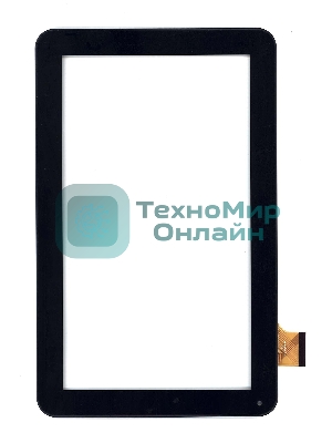 Сенсорное стекло (тачскрин) для Irbis TZ18, черное с рамкой