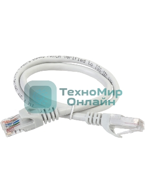Коммутационный шнур ITK PC01-C5EU-02M (патч-корд), кат.5Е UTP, 0,2м, серый