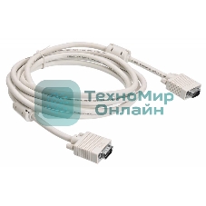 Кабель Buro CAB016S-10 VGA (m) VGA (m) 3м феррит.кольца серый