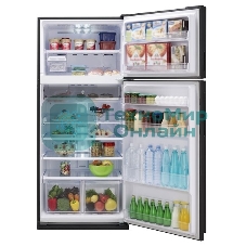 Холодильник Sharp SJXE55PMSL серебристый двухкамерный 388/148л морозилка сверху, No Frost