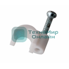 Крепеж кабеля круглый Rexant 4 мм, белый (упак. 50 шт)