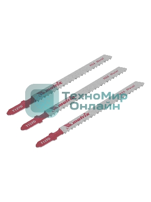 Полотна для электролобзика Matrix по металлу, 3 шт. T127D, 75 х 3мм, HSS