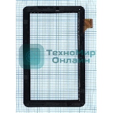 Сенсорное стекло (тачскрин) для Irbis TZ18, черное с рамкой