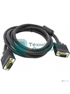 Кабель монитор - SVGA card (15M -15M) 15м 2 фильтра ExeGate позолоченные разъемы, экранирование