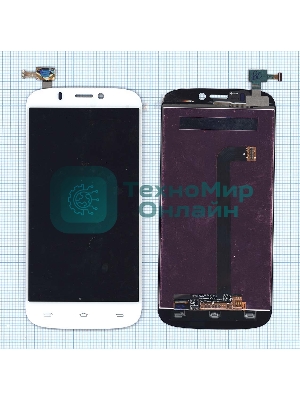 Дисплей для Micromax A300 Canvas Gold белый