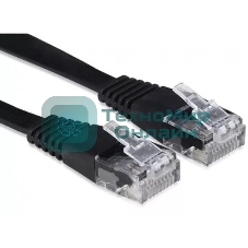 Патч-корд Buro BU-С6-FLAT-1.5M-B cat.5E molded 1.5м черный RJ-45 (m)-RJ-45 (m)