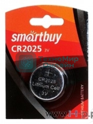 Батарейка Smartbuy CR2025/1B (12/720) (SBBL-2025-1B) (1 шт. в уп-ке)