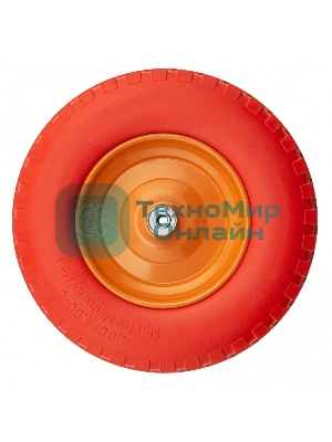 Колесо Palisad полиуретановое 4.80/4-8 длина оси 90 мм, подшипник 12 мм