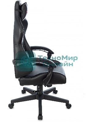 Кресло Бюрократ Zombie GAME TETRA черный/карбон, экокожа, 120 кг, механизм качания