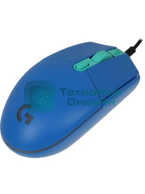 Мышь проводная Logitech G102 LIGHTSYNC синий, 8000 dpi, USB, кнопки - 6