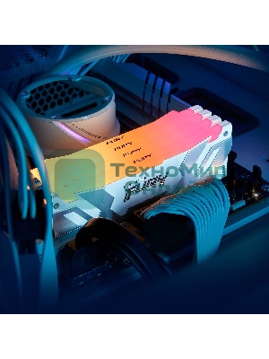Оперативная память Kingston Fury Renegade, DDR5, 32Gb (2x16Gb), 7600MHz, CL38, DIMM, радиатор, RGB, белый