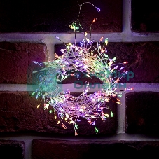 Гирлянда роса Фейерверк с трансформатором 20 м, 1000 LED, цвет свечения мультиколор