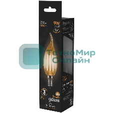 Лампа светодиодная Filament Свеча на ветру E14 9Вт 2700К Gauss 104801109
