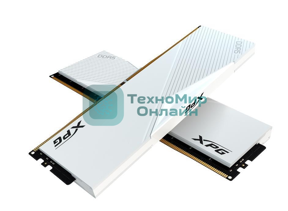Оперативная память XPG Lancer, DDR5, 32GB (2x16GB), 6400MHz, CL32, DIMM, с радиаторами, белый