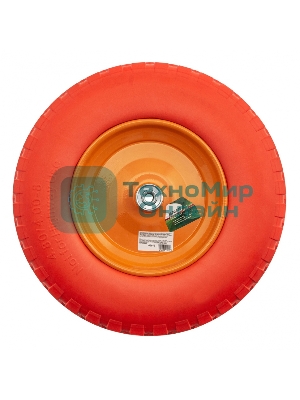 Колесо Palisad полиуретановое 4.80/4-8 длина оси 90 мм, подшипник 12 мм