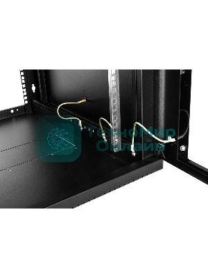 Шкаф ЦМО телекоммуникационный настенный сварной 15U (600 500) съемные стенки, дверь стекло, черный