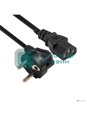 Кабель питания ExeGate Special PC-1,8S (Евровилка угловая Schuko->C13, 3*1.0мм2, CCA, черный, 1.8 м)