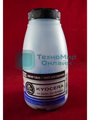 Тонер для Kyocera TK-5240C, P5026/M5526 Cyan (фл. 50г) 3K B&W Premium фас. Россия