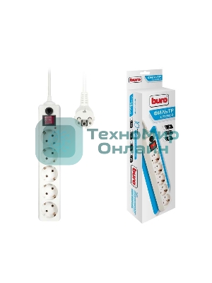 Сетевой фильтр Buro 500SH-5-W 5 м, 5 розеток, белый, коробка