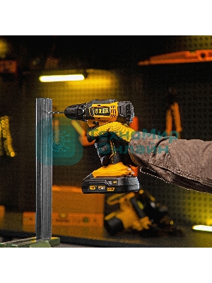 Дрель-шуруповерт Denzel CDL-18-0, 18 В, 0 Ач, 30 Нм, щеточный