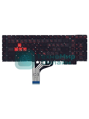 Клавиатура для ноутбука HP Omen 17-CB черная с подсветкой