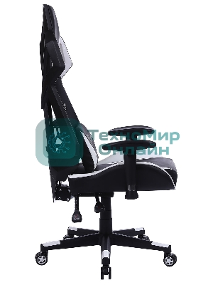 Кресло Cactus CS-CHR-090BLW черный, экокожа