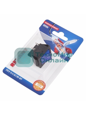 Выключатель клавишный Rexant 250V 16А (4с) ON-OFF синий с подсветкой (RWB-502, SC-767, IRS-201-1) (в упак. 1 шт.)