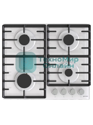 Газовая варочная панель Gorenje GT642AXW, 4 конфорки, закаленное стекло, белый