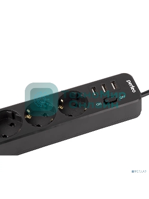 Сетевой фильтр PERFEO (PF_C3907) 3 роз х 2 м черный