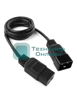 Кабель питания для UPC Gembird/Cablexpert, 1.5м, С19 - C20, 16А, черный, с заземлением