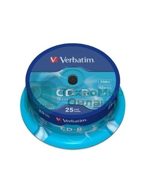 Диск CD-R Verbatim 700Mb 52x Cake Box (25шт) (43432)