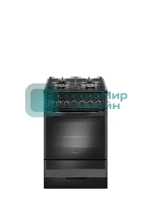 Плита комбинированная Gefest ПГЭ 5502-02 0044 черный, конфорок 4 газовых, духовка 55 л, 50 см x 85 см x 58.5 см