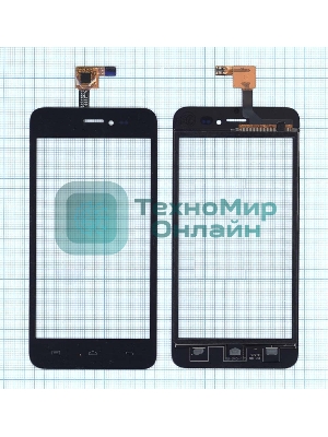 Сенсорное стекло (тачскрин) для Explay Craft, черное