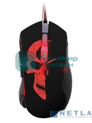 Мышь проводная Qumo Dragon War Axe M07 черный, 2400 dpi, USB, кнопки - 6